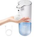 Automatic Soap Dispenser Touchless – 400ml Foaming Hand Soap Dispenser for Bathroom & Kitchen, Wall Mount or Countertop, 4 Adjustable Foam Levels, Rechargeable, IPX5 Waterproof
