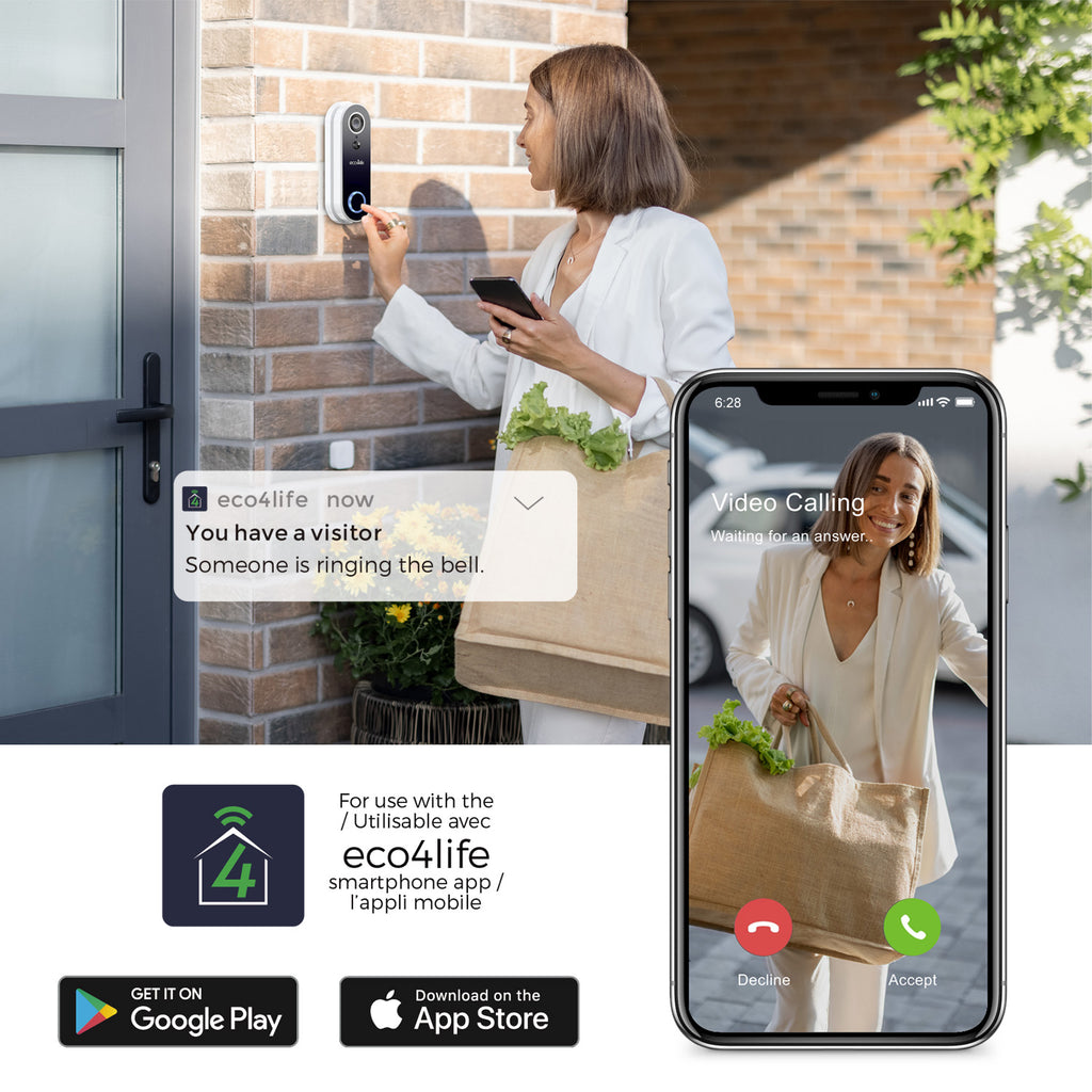 Wireless Video Doorbell, Doorbell Camera With Chime (P4) – ucocare