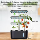 Sonicgrace Indoor Hydroponic Growing System - 5 Pods Smart Herb Garden with LED Grow Light & Pump, Black
