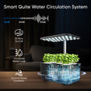 Sonicgrace Indoor Hydroponic Growing System - 5 Pods Smart Herb Garden with LED Grow Light & Pump, Black