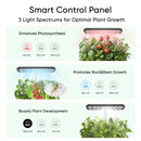 Sonicgrace Indoor Hydroponic Growing System - 5 Pods Smart Herb Garden with LED Grow Light & Pump, Black