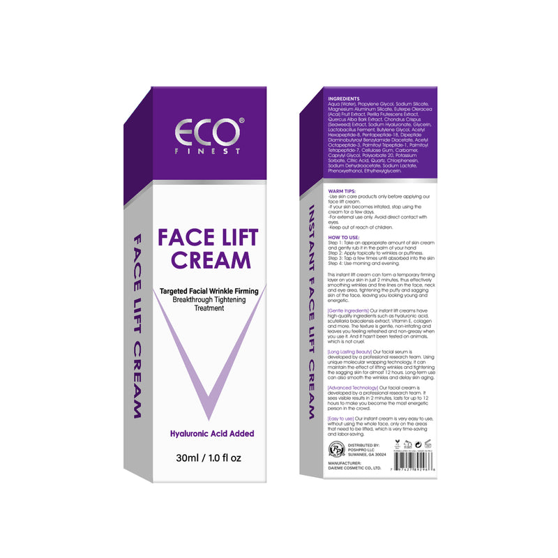 Face Lift Cream, Instant Firming & Tightening, Smooths Wrinkles and Fine Lines, 30ml/1.0 fl.oz