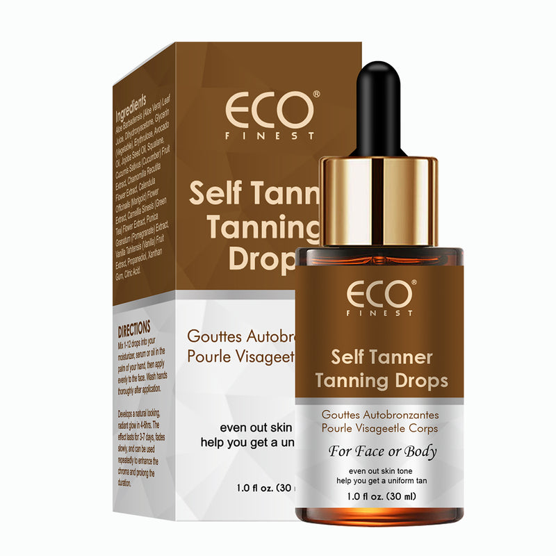 Self Tanner Tanning Drops, Natural Sun-Kissed Tan without UV Damage, 30ml/1.0 fl.oz