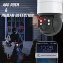 eco4life Smart WiFi Spotlight Battery Camera - 2K HD Wire-Free Outdoor Security with Solar Power, Color Night Vision