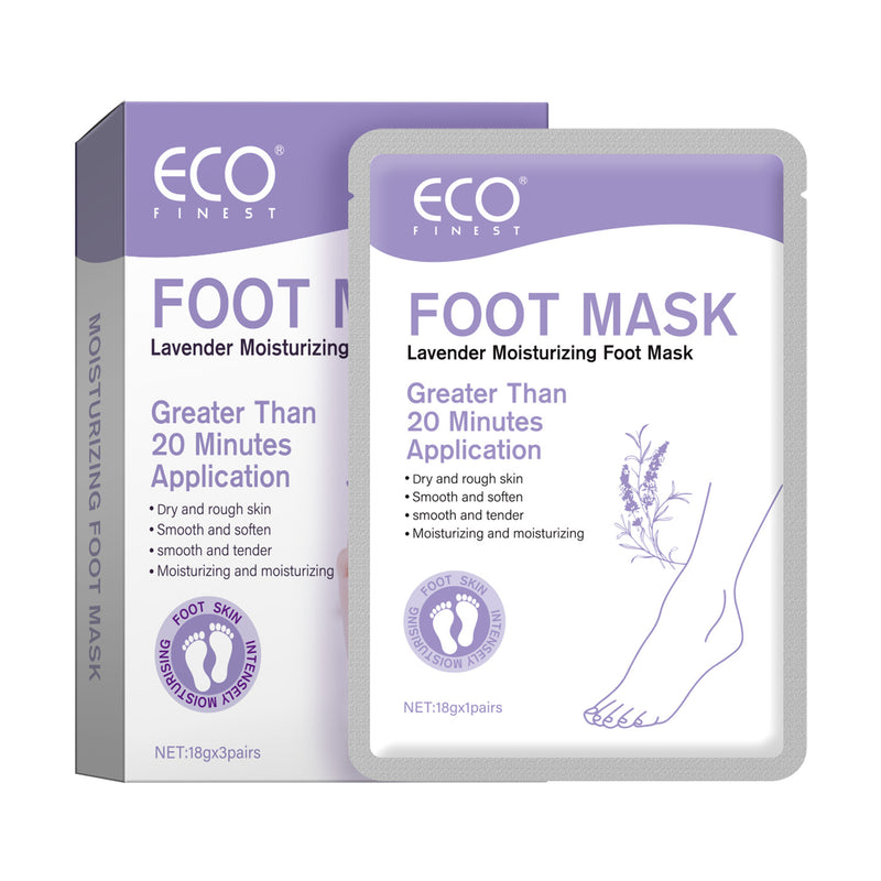 Lavender Moisturizing Foot Mask, Exfoliating & Nourishing for Soft, Smooth Feet, 18g x 3 Pairs