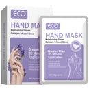 Hand Mask, Collagen-Infused Moisturizing Gloves for Smooth, Soft Hands, 18g x 3 Pairs