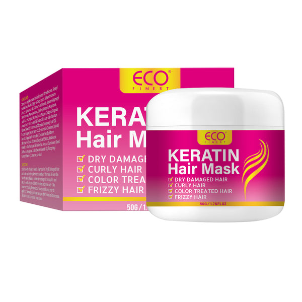 Keratin Hair Mask, Deep Nourishment for Dry, Curly, and Color-Treated Hair, 50g /1.76fl oz