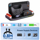 Sonicgrace All-in-One Charging Dock & Storage Station for Nintendo Switch 2 – Charges 2 Joy-Cons and 1 NS2 Pro Controller with 12 Game Card Slots | 9 RGB Ambient Lighting – Black