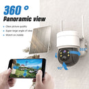 eco4life Smart WiFi Spotlight Battery Camera - 2K HD Wire-Free Outdoor Security with Solar Power, Color Night Vision
