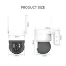 eco4life Smart WiFi Spotlight Battery Camera - 2K HD Wire-Free Outdoor Security with Solar Power, Color Night Vision