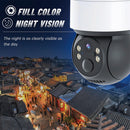 eco4life Smart WiFi Spotlight Battery Camera - 2K HD Wire-Free Outdoor Security with Solar Power, Color Night Vision