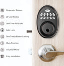 Fingerprint Door Lock, Keyless Entry Door Locks with Keypads, Electronic Deadbolt Lock Fingerprint with 20 User Codes, Auto Lock, Biometric Digital Locks for Interior Doors, Oil Rubbed Bronze