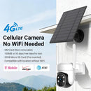 eco4life 4G LTE Cellular Outdoor Security Camera – Wire-Free Solar Powered 2K HD Surveillance with Color Night Vision & AI Motion Tracking – Perfect for RVs, Farms, and Remote Construction Sites