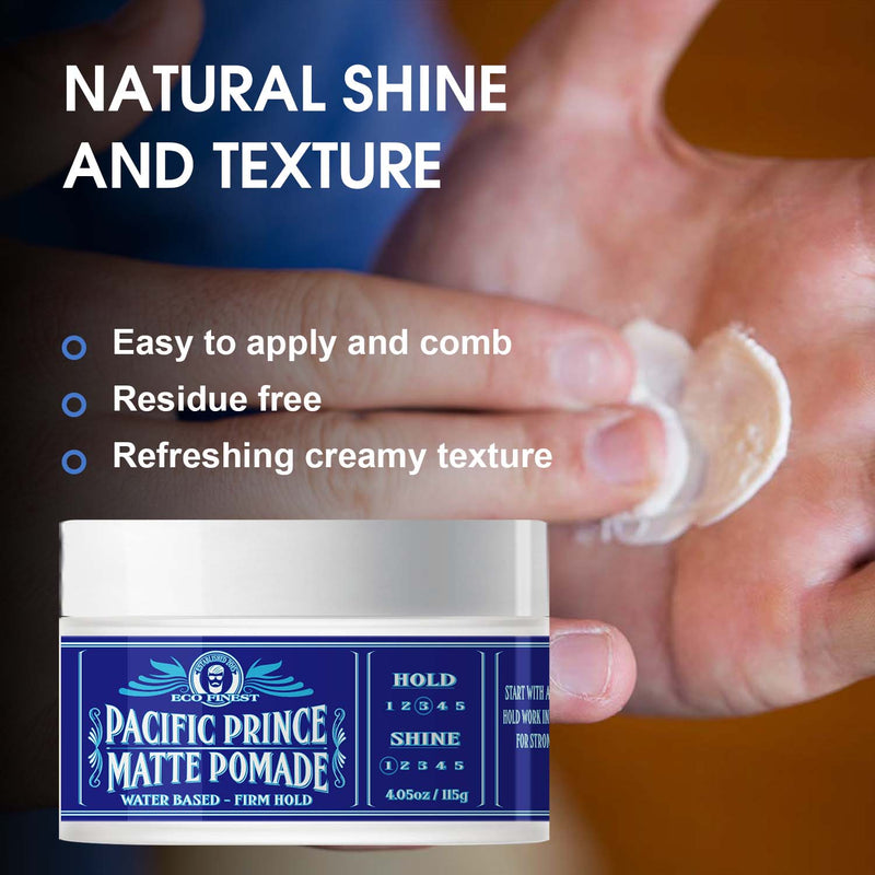 Strong Hold Hair Clay, Matte Finish with Bergamot Scent for All-Day Style, 4.05 Oz/115g