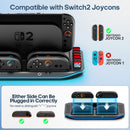 Sonicgrace All-in-One Charging Dock & Storage Station for Nintendo Switch 2 – Charges 4 Joy-Cons with 12 Game Card Slots & RGB Ambient Lighting – Black