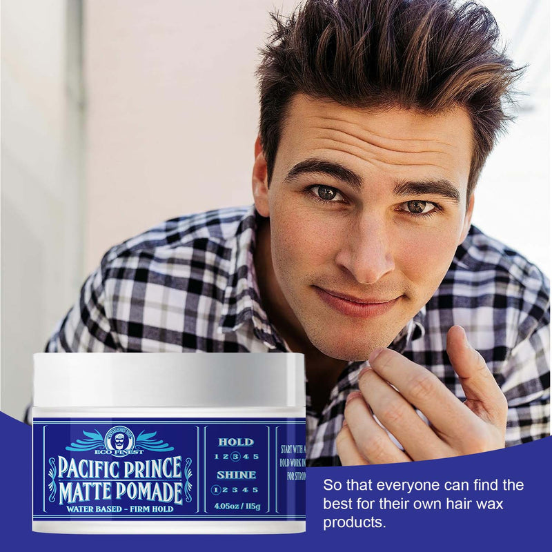 Strong Hold Hair Clay, Matte Finish with Bergamot Scent for All-Day Style, 4.05 Oz/115g