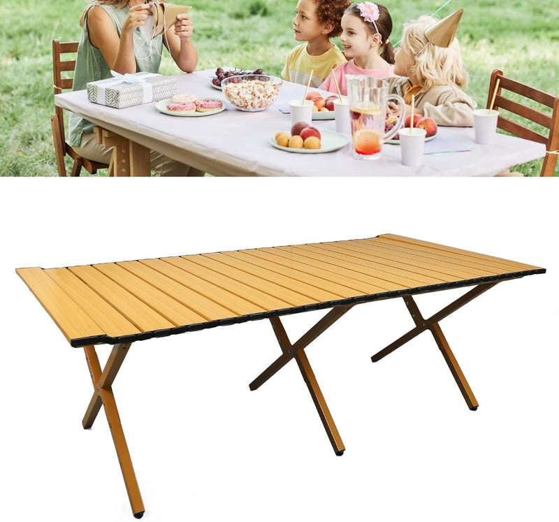 Roll Top Outdoor Portable Table