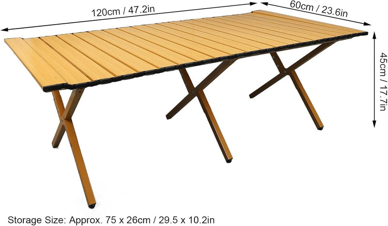 Roll Top Outdoor Portable Table