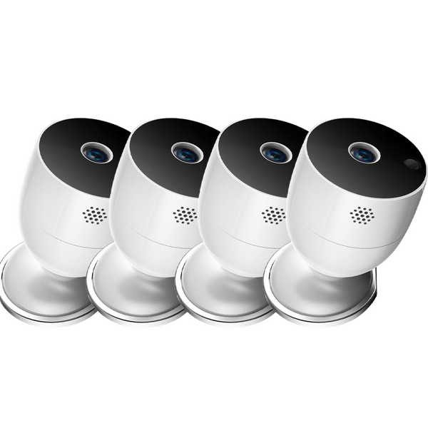 eco4life 4PCs Wire-Free Indoor & Outdoor HD IP Battery Camera for Home Security Set