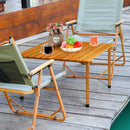 Folding Indoor/Outdoor All Purpose Portable Wooden Table for Picnics, Camping Beach, Tailgating, Patio, Kitchen, Living Room