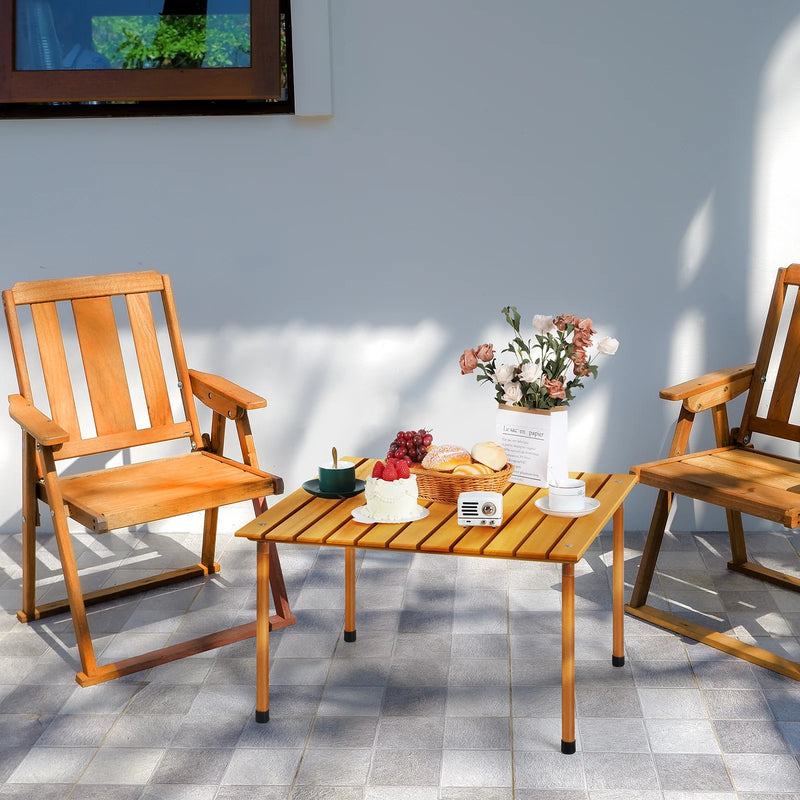 Folding Indoor/Outdoor All Purpose Portable Wooden Table for Picnics, Camping Beach, Tailgating, Patio, Kitchen, Living Room