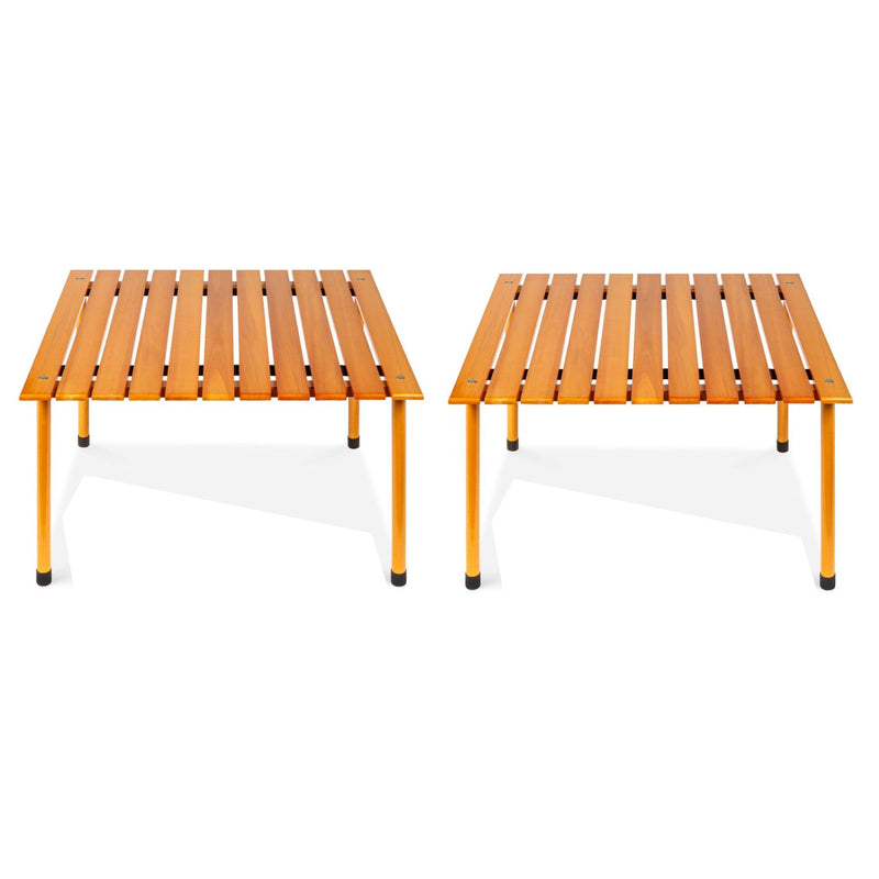 Folding Indoor/Outdoor All Purpose Portable Wooden Table for Picnics, Camping Beach, Tailgating, Patio, Kitchen, Living Room