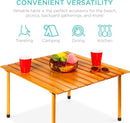 Folding Indoor/Outdoor All Purpose Portable Wooden Table for Picnics, Camping Beach, Tailgating, Patio, Kitchen, Living Room