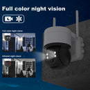 eco4life Smart WiFi Spotlight Battery Camera - 2K HD Wire-Free Outdoor Security with Solar Power, Color Night Vision