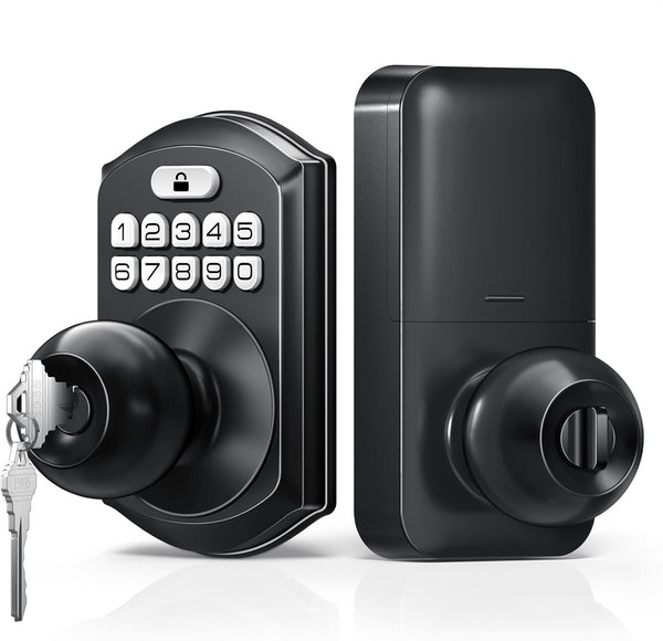 KS03 Electric Knob Lock with Keypad and Key Choose Color