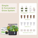 Sonicgrace Indoor Hydroponic Growing System - 5 Pods Smart Herb Garden with LED Grow Light & Pump, Black