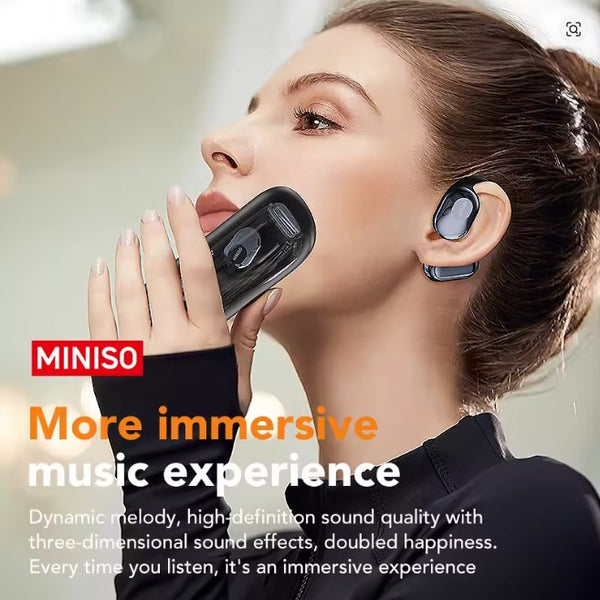 MINISO M61 Open Ear Wireless Headphones OWS Bluetooth 5.4 Earphones Intelligent Touch Control Sport Waterproof Headsets Stereo Earbuds