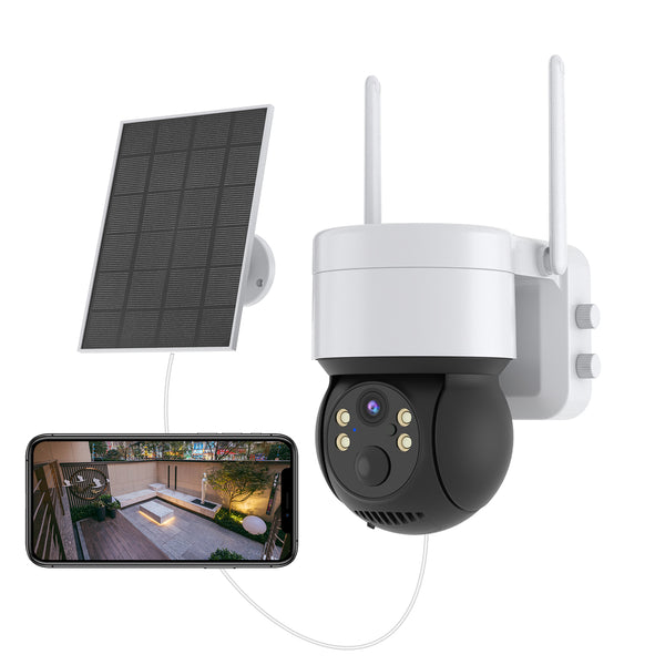 Smart Outdoor PTZ Battery Camera with Solar Panel - SC-BIPC-3001