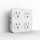eco4life Smart WiFi Wall Tap - Surge Protector with 4 AC Outlets & 4 USB Ports, Works with Alexa & Google Home, Independent App Control, No Hub Required