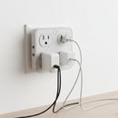 eco4life Smart WiFi Wall Tap - Surge Protector with 4 AC Outlets & 4 USB Ports, Works with Alexa & Google Home, Independent App Control, No Hub Required