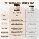 CADDISE Whipped Beef Tallow for Skin – 100% Grass-Fed Handmade Cream Moisturizer for Face & Body, Natural with Honey, Shea Butter, Jojoba Oil, Non-Greasy, Nourishing for Men, Women, Kids, 4 Oz