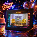 Eco4life Birthday WiFi Lighting Digital Photo Frame – 10.1" Screen Frame with RGB Lights, Instant Photo & Video Sharing, Perfect Birthday Gift for Family & Friends - CPF1056B