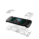 Sonicgrace Crystal Clear Protective Case for Steam Deck & Steam Deck OLED – 3-Piece Shock-Absorbing TPU Full Body Cover with Ergonomic Grip