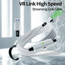 Sonicgrace 16FT VR Charging Link Cable with Next-Gen Smart Chip – High-Speed 5Gbps Data & Power Delivery for Meta Quest 3S/3, Oculus Quest 2, and PCVR – White