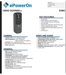 ePowerOn EDB5 Wireless Smart Video Doorbell Camera