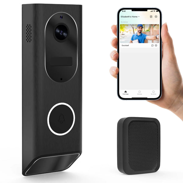 Smart Video Doorbell Camera (2.4G Wi-Fi) - with Industry Leading HD Camera, Smart Security, Night Vision and Alexa enabled , 2-Way Talk,Cloud Storage