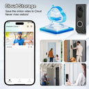 Smart Video Doorbell Camera (2.4G Wi-Fi) - with Industry Leading HD Camera, Smart Security, Night Vision and Alexa enabled , 2-Way Talk,Cloud Storage