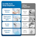 Automatic Liquid Soap Dispenser Touchless – 400ml Hand Soap Liquid Dispenser for Bathroom & Kitchen, Wall Mount or Countertop, 4 Adjustable Foam Levels, Rechargeable, IPX5 Waterproof