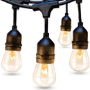 Sonicgrace 48FT Outdoor String Lights: IP65 Waterproof, 15 Shatterproof LED Bulbs, E26