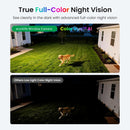 eco4life 3MP 2K Window Security Camera, Indoor WiFi Camera with Color Night Vision, Person Detection, Auto-Focus, 24/7 Recording, 2.4GHz/5GHz, Works with Alexa & Google Home