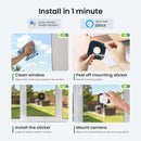 eco4life 3MP 2K Window Security Camera, Indoor WiFi Camera with Color Night Vision, Person Detection, Auto-Focus, 24/7 Recording, 2.4GHz/5GHz, Works with Alexa & Google Home