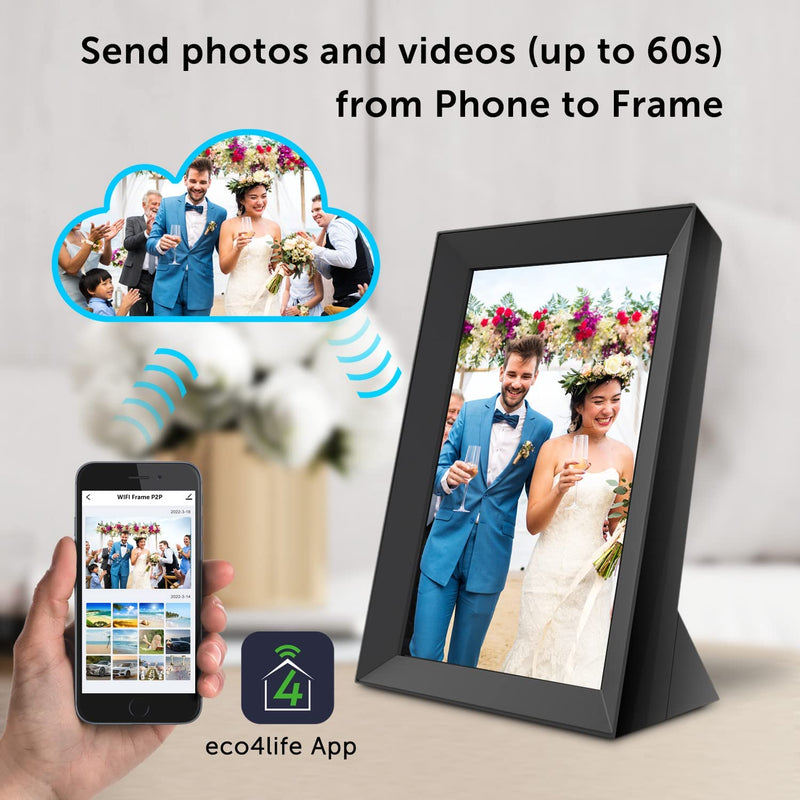 8"  WiFi Digital Photo Frame with Auto Rotation and Photos/Videos sharing - CPF826