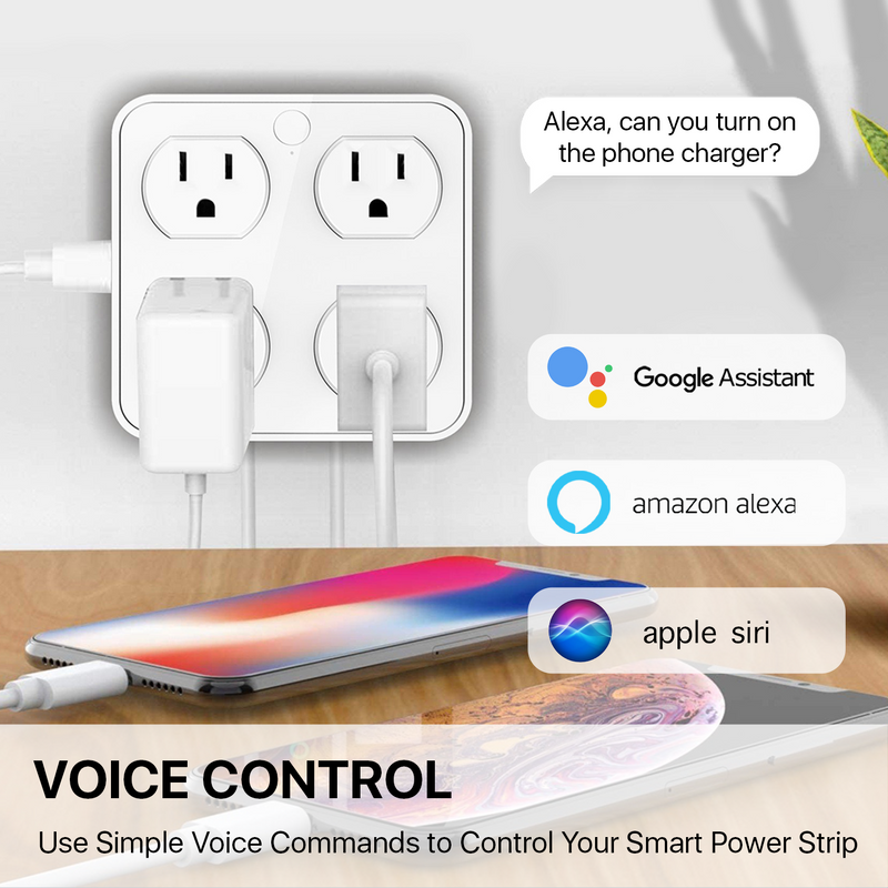 POWRUI Smart Plug, Mini WiFi Outlet Compatible with  Alexa
