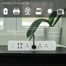 WiFi Smart Power Surge Protector with 4 Outlets and 4 USB Charging Ports - C380