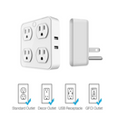 Wireless Wall Tap Smart Plug (4 Outlets,4 USB Ports) - WTP110