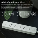 WiFi Smart Power Surge Protector with 4 Outlets and 4 USB Charging Ports - C380